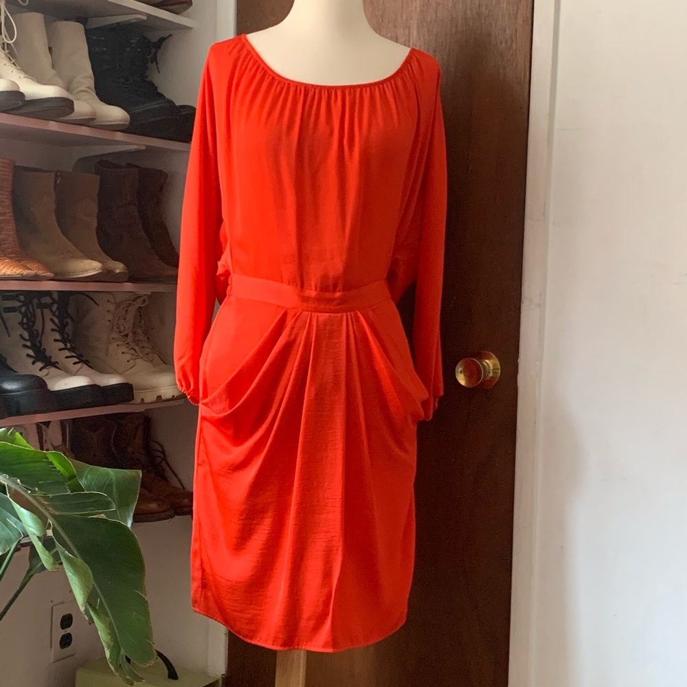 BCBG MAX AZRIA Orange Red "Cladiana" Dress
